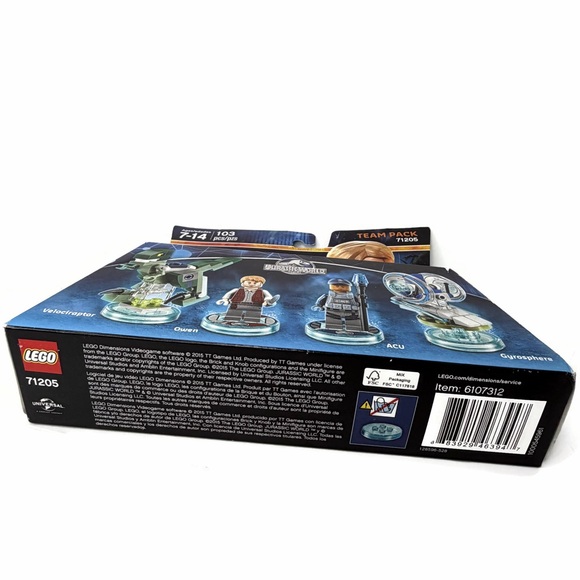LEGO Dimensions Jurassic World Team Pack Owen ACU 103 Pieces 71205 - Picture 3 of 6